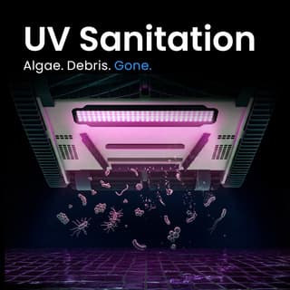 UV-C sanitation chamber inside the Clear UV robotic pool cleaner