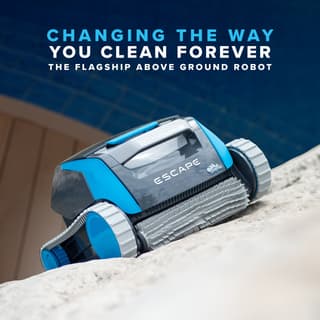 Dolphin Escape robotic cleaner working in an above-ground pool